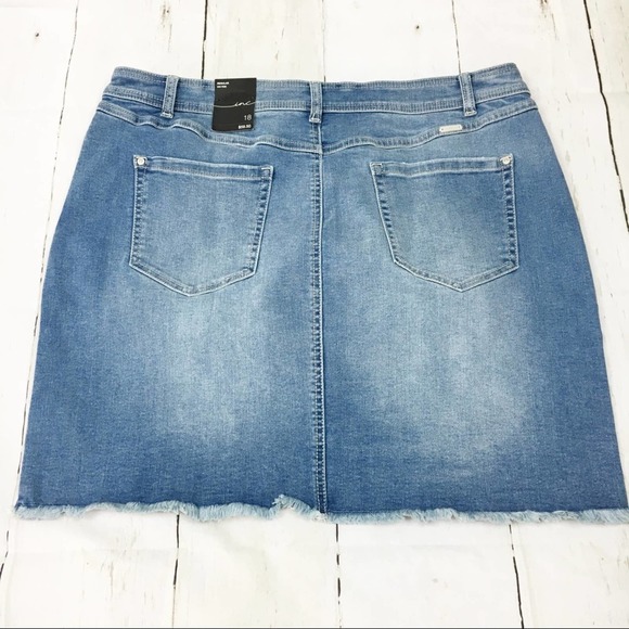 INC International Concepts Tulip-Hem Jean Skirt - Picture 6 of 8
